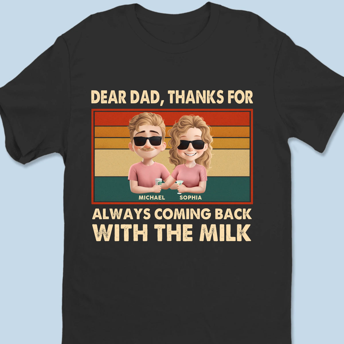 Thanks For Choosing Love And Lactose - Family Personalized Custom Unisex T-shirt, Premium T-shirt, Hoodie - Father's Day, Gift For Dad, Grandpa