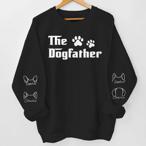 Custom Unisex Sweatshirt, Hoodie With Design On Sleeve - Personalized Birthday Gifts For Dog Lovers, Dog Dad And Mom - Born To Love Dogs