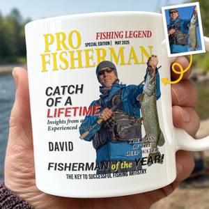 Custom Photo Mug - Personalized Birthday Gifts For Fisherman - Catching Sunshine All Day