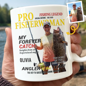 Custom Photo Mug - Personalized Birthday Gifts For Fisherman - Hooked On The Outdoors