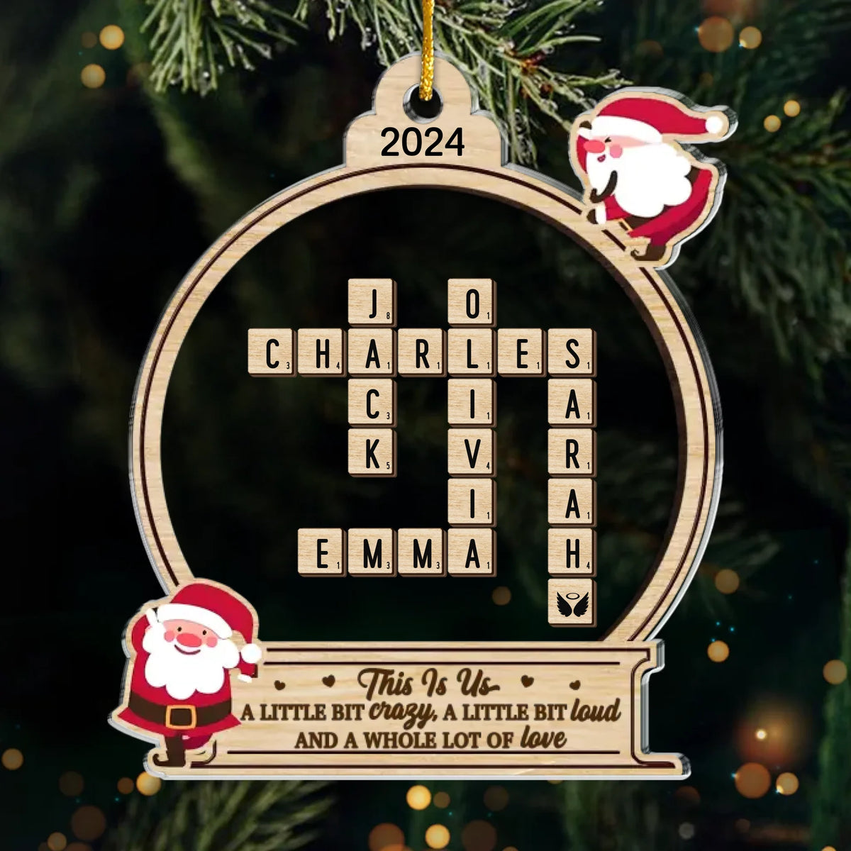 This Is Us, A Whole Lot Of Love - Family Personalized Custom Ornament - Acrylic Custom Shaped - New Arrival, Christmas Gift For Family Members AMZ