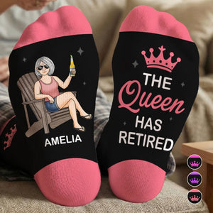 Custom Crew Socks - Personalized Retirement Gifts For Women, Coworker, Work Bestie - Goodbye Work, Hello Life