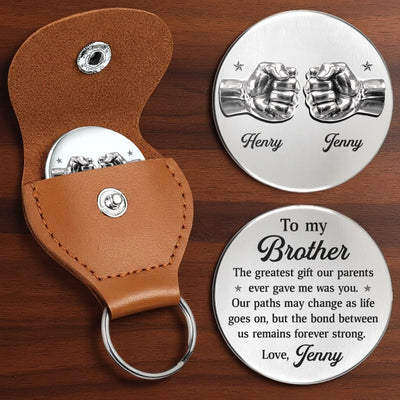 Custom Pocket Hug - Personalized Birthday Gifts For Brother, Sister - Siblings By Heart Always