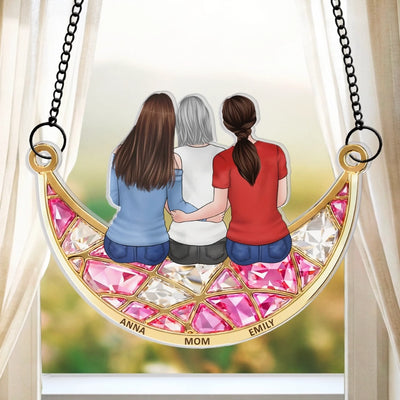 Custom Window Hanging Suncatcher Ornament - Personalized Mother's Day Birthday Gifts For Mom, Grandma - Together Feels Like Home