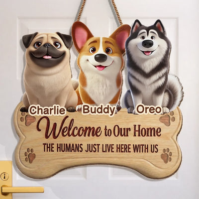 Custom Wood Sign - Personalized Birthday Gifts For Dog Lovers, Dog Dad And Mom - Home Of Happy Tails