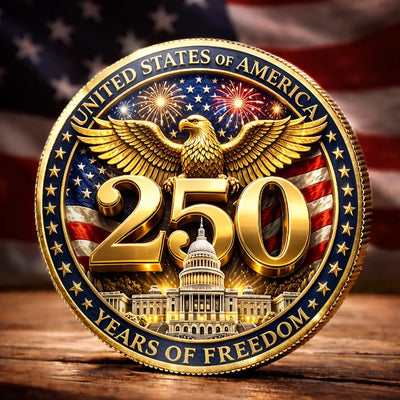 Commemorative Keepsake Coin - America 250th Anniversary Gifts For Women, Men - Proud Of Our Shared Heritage
