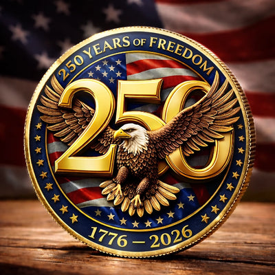 Commemorative Keepsake Coin - America 250th Anniversary Gifts For Women, Men - United By Freedom, Driven By Pride