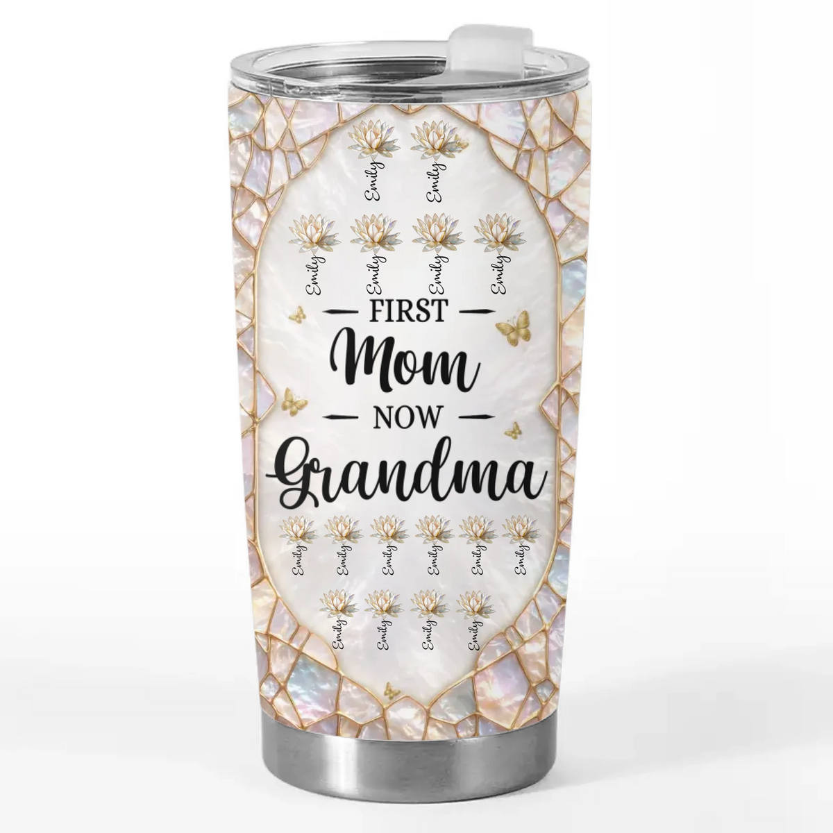 Custom Tumbler - Personalized Mother's Day Birthday Gifts For Mom, Grandma - Grandma’s Blooming Love