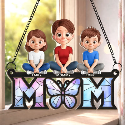 Custom Window Hanging Suncatcher Ornament - Personalized Mother's Day Birthday Gifts For Mom, Grandma - We Love You To Pieces