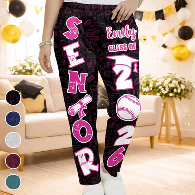 Custom Pajama Pants - Personalized Graduation Gifts For Him, Her - Senior High School, College