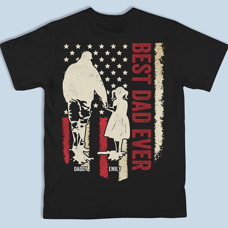 Nous avons le meilleur papa de tous les temps - T-shirt, sweat à capuche, sweat-shirt unisexe personnalisé imprimé au dos - Cadeau de fête des pères, d'anniversaire pour papa, grand-père