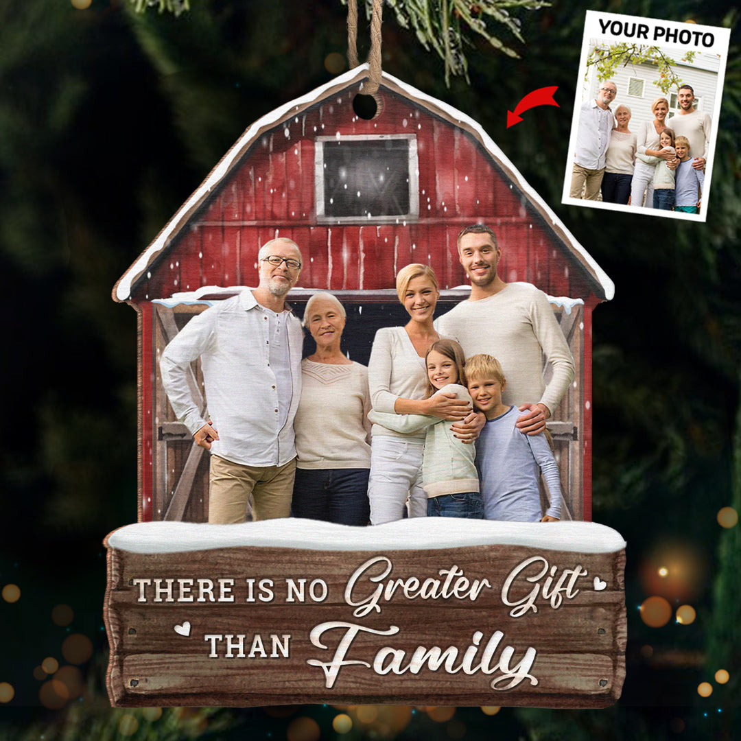 Photo personnalisée de famille Profitez de la saison de Noël ensemble - Ornement personnalisé personnalisé de famille - Acrylique, bois en forme personnalisée - Cadeau de Noël pour les membres de la famille