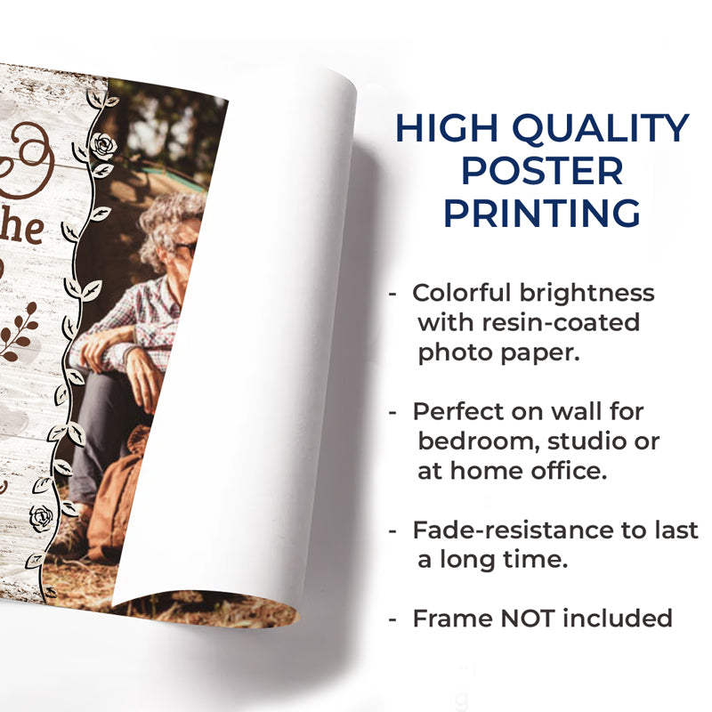 Custom Photo Horizontal Poster - Personalized Anniversary Wedding Gifts For Husband And Wife, Him And Her - My Favorite Place Is Next To You