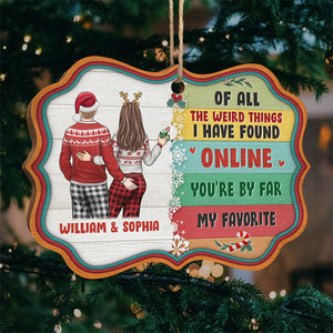 Tu es de loin mon préféré - Ornement personnalisé pour couple - Bois en forme de Benelux - Cadeau de Noël pour mari et femme, anniversaire