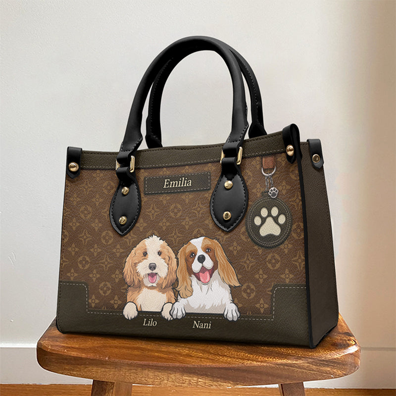 Tu es génial ! Sac à main en cuir personnalisé pour chien et chat ! Cadeau pour les propriétaires et les amoureux des animaux.