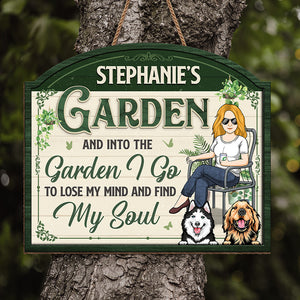 Mon jardin, mon âme - Panneau en bois personnalisé pour décoration d'intérieur - Cadeau de pendaison de crémaillère pour les amateurs de jardinage, les propriétaires d'animaux et les amoureux des animaux