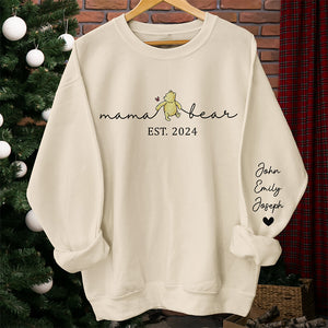 La maternité est la plus belle chose - Sweat-shirt unisexe personnalisé avec motif sur la manche - Cadeau pour maman