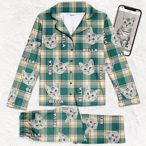 Custom Photo Sending You Pugs And Kisses - Dog & Cat Personalized Custom Face Photo Pajamas - Christmas Gift For Pet Owners, Pet Lovers