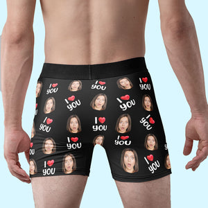 Custom Photo Property Of - Funny Personalized Custom Boxer Briefs, Men's Boxers - Birthday Gift For Boyfriend, Husband, Anniversary