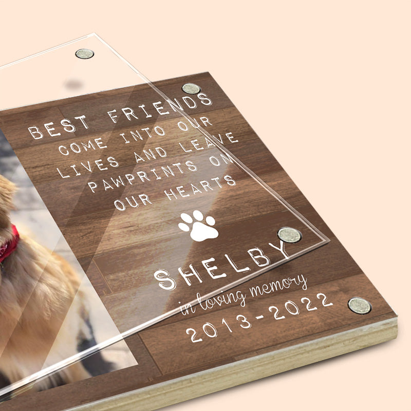 Vous êtes toujours mes adorables amis - Cadre photo magnétique en acrylique personnalisé commémoratif - Cadeau de condoléances, cadeau pour les propriétaires d'animaux, les amoureux des animaux
