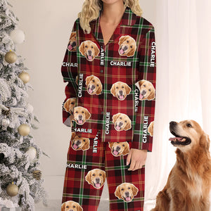 Custom Photo Sending You Pugs And Kisses - Dog & Cat Personalized Custom Face Photo Pajamas - Christmas Gift For Pet Owners, Pet Lovers