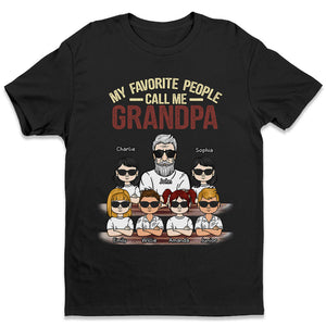 Mes enfants m'appellent grand-père - T-shirt unisexe personnalisé pour la famille, sweat à capuche, sweat-shirt - Cadeau de fête des pères, d'anniversaire pour grand-père