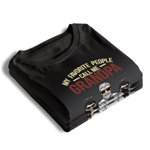 Mes enfants m'appellent grand-père - T-shirt unisexe personnalisé pour la famille, sweat à capuche, sweat-shirt - Cadeau de fête des pères, d'anniversaire pour grand-père