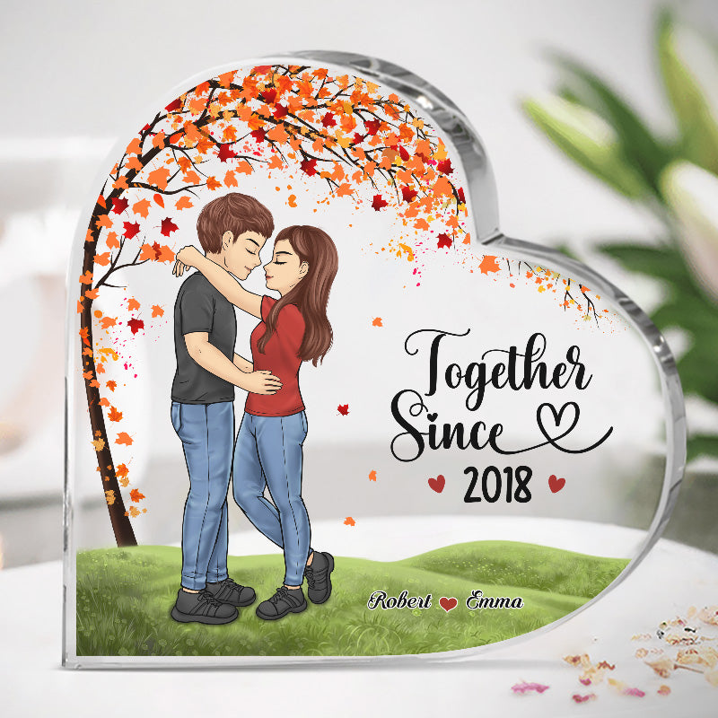 Tu es le seul que je veux ennuyer pour le reste de ma vie - Plaque acrylique personnalisée en forme de cœur pour couple - Cadeau pour mari et femme, anniversaire