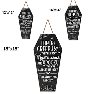 Ils sont effrayants, ils sont fous - Panneau en bois personnalisé pour décoration d'intérieur - Cadeau d'Halloween pour les membres de la famille