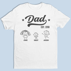 Devenez papa depuis - T-shirt unisexe personnalisé, sweat à capuche, sweat-shirt - Cadeau de fête des pères, d'anniversaire pour papa, grand-père
