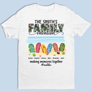 Vacances en famille : créez des souvenirs ensemble - T-shirt, sweat à capuche et sweat-shirt unisexe personnalisé pour la famille - Vacances d'été, cadeau pour les membres de la famille