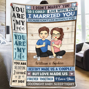 Destiny Made Us A Couple - Couple Personalized Custom Blanket - Gift For Husband Wife, Anniversary