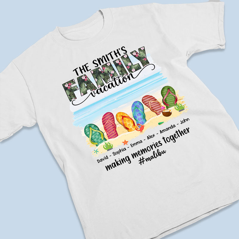 Vacances en famille : créez des souvenirs ensemble - T-shirt, sweat à capuche et sweat-shirt unisexe personnalisé pour la famille - Vacances d'été, cadeau pour les membres de la famille