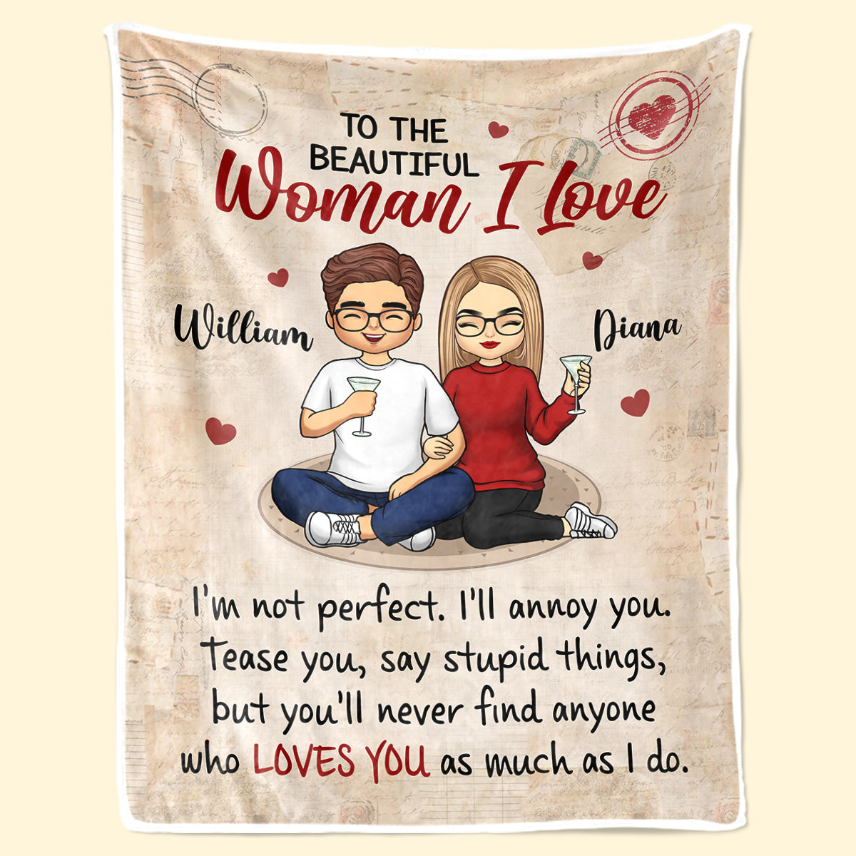 But You'll Never Find Anyone Who Loves You As Much As I Do - Couple Personalized Custom Blanket - Gift For Husband Wife, Anniversary