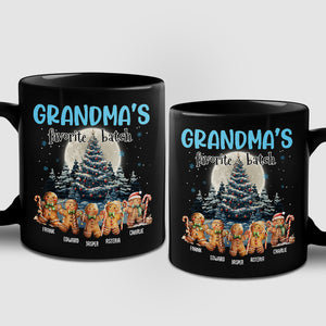 Tasse noire personnalisée « Le lot préféré de grand-mère » – Cadeau de Noël pour grand-mère