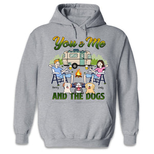 Tu me gardes en sécurité, je te garderai sauvage - Camping personnalisé T-shirt unisexe, sweat à capuche, sweat-shirt - Cadeau pour mari, femme, amateurs de camping, propriétaires d'animaux, amoureux des animaux