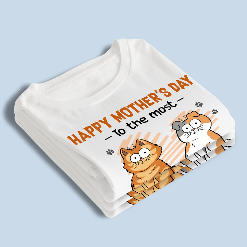 Bonne fête des mères à la maman chat la plus parfaite - T-shirt unisexe personnalisé, sweat à capuche, sweat-shirt - Fête des mères, cadeau pour les propriétaires d'animaux et les amoureux des animaux
