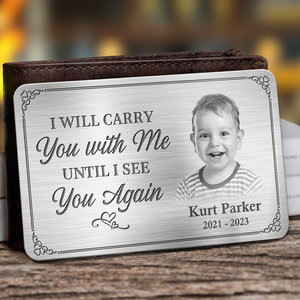 Custom Photo Your Life Was A Blessing, Your Memory A Treasure - Memorial Personalized Custom Aluminum Wallet Card - Sympathy Gift For Family Members