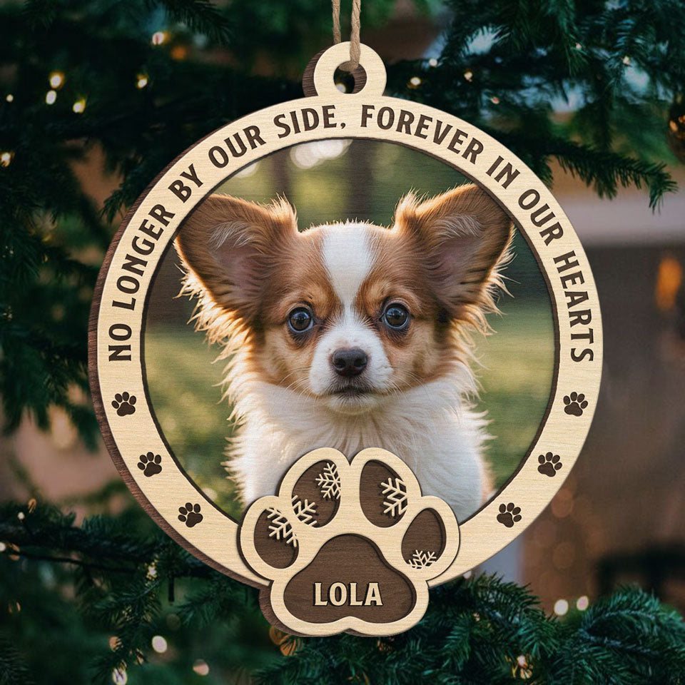Custom Photo Until The Day We Meet Again On The Rainbow Bridge - Memorial Personalized Custom Ornament - Wood Custom Shaped - Christmas Gift, Sympathy Gift For Pet Owners, Pet Lovers