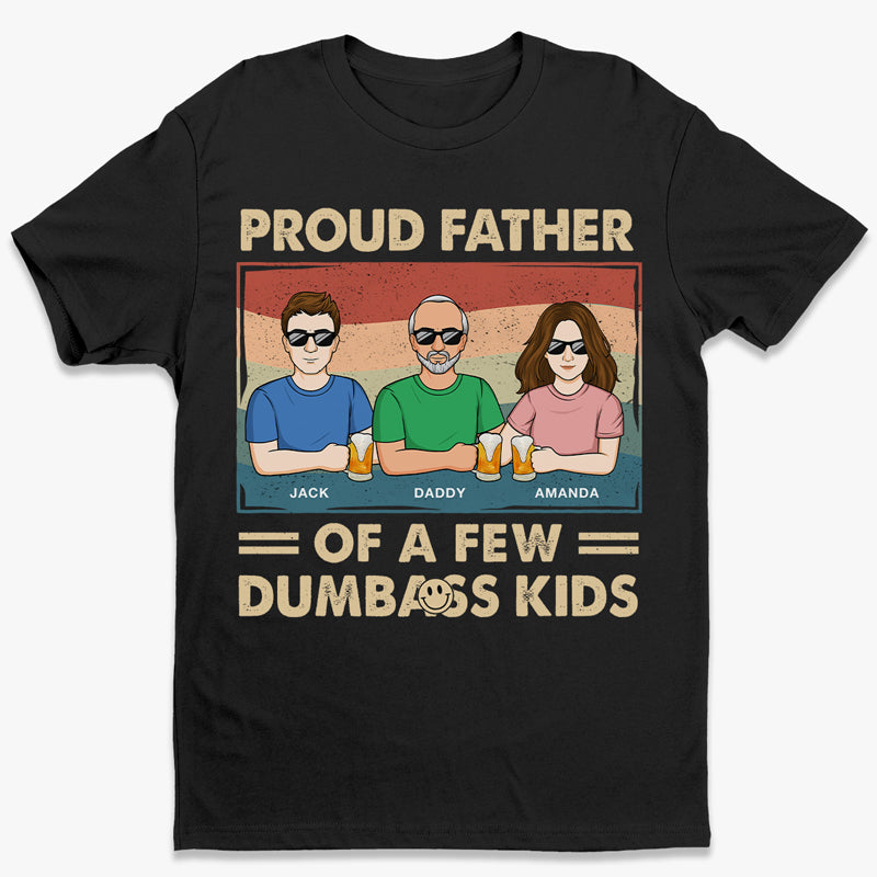 Fier père de plusieurs enfants - T-shirt, sweat à capuche et sweat-shirt unisexe personnalisé pour la famille - Cadeau pour papa