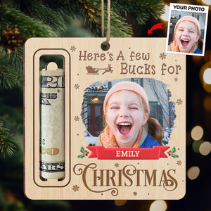 Photo personnalisée : obtenez vos billets de Noël ! Ornement familial personnalisé, porte-monnaie ! Bois de forme personnalisée ! Cadeau de Noël pour bébés, enfants et membres de la famille.