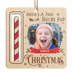 Photo personnalisée : obtenez vos billets de Noël ! Ornement familial personnalisé, porte-monnaie ! Bois de forme personnalisée ! Cadeau de Noël pour bébés, enfants et membres de la famille.