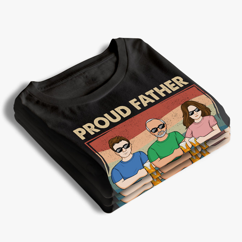 Fier père de plusieurs enfants - T-shirt, sweat à capuche et sweat-shirt unisexe personnalisé pour la famille - Cadeau pour papa