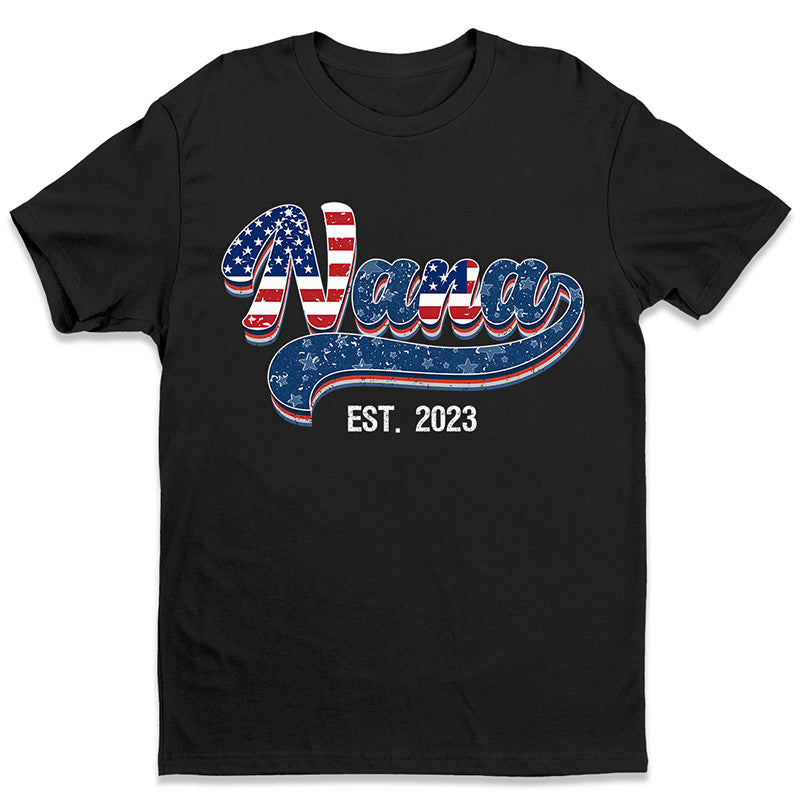 J'adore être grand-mère - T-shirt, sweat à capuche, sweat-shirt unisexe personnalisé pour la famille - Cadeau d'anniversaire pour grand-mère, 4 juillet