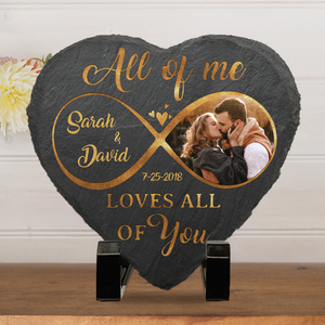 Custom Photo God Knew My Heart Needed You - Couple Personalized Custom Heart Shaped Stone With Stand - Gift For Husband Wife, Anniversary