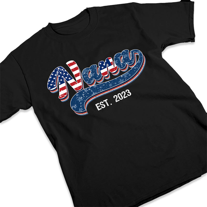 J'adore être grand-mère - T-shirt, sweat à capuche, sweat-shirt unisexe personnalisé pour la famille - Cadeau d'anniversaire pour grand-mère, 4 juillet