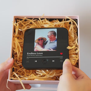 Photo personnalisée « J'ai trouvé l'amour de ma vie » - Aimant de réfrigérateur musical personnalisé pour couple pouvant jouer des chansons - Cadeau pour mari et femme, anniversaire