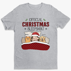 Official Christmas Sleepshirt - Dog & Cat Personalized Custom Unisex T-shirt, Hoodie, Sweatshirt - Christmas Gift For Pet Owners, Pet Lovers