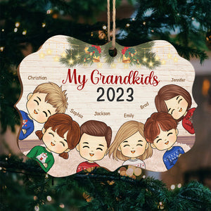 Génial comme mes petits-enfants - Décoration familiale personnalisée - Bois en forme de Benelux - Cadeau de Noël pour les membres de la famille