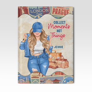 Voyager est une addiction saine - Étui de passeport personnalisé, porte-passeport - Cadeau de vacances, cadeau pour les amoureux du voyage d'aventure